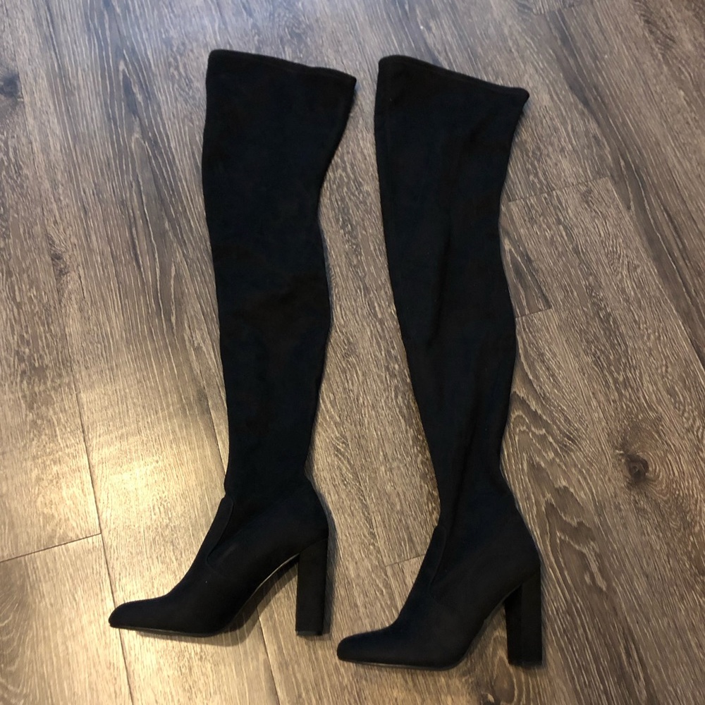 Steve Madden black thigh high boots